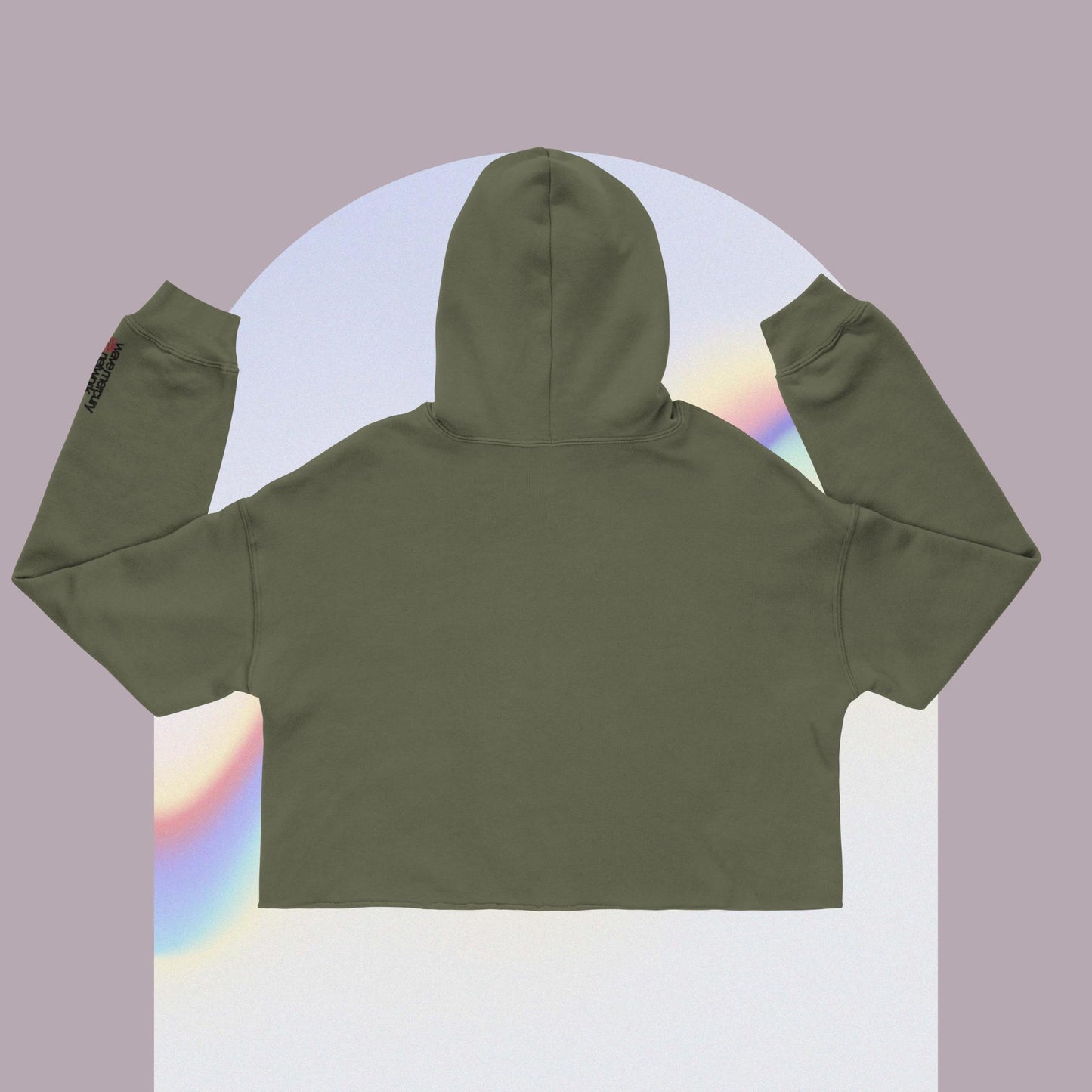 Very Demure, Very Mindful, Very Spooky Crop Hoodie