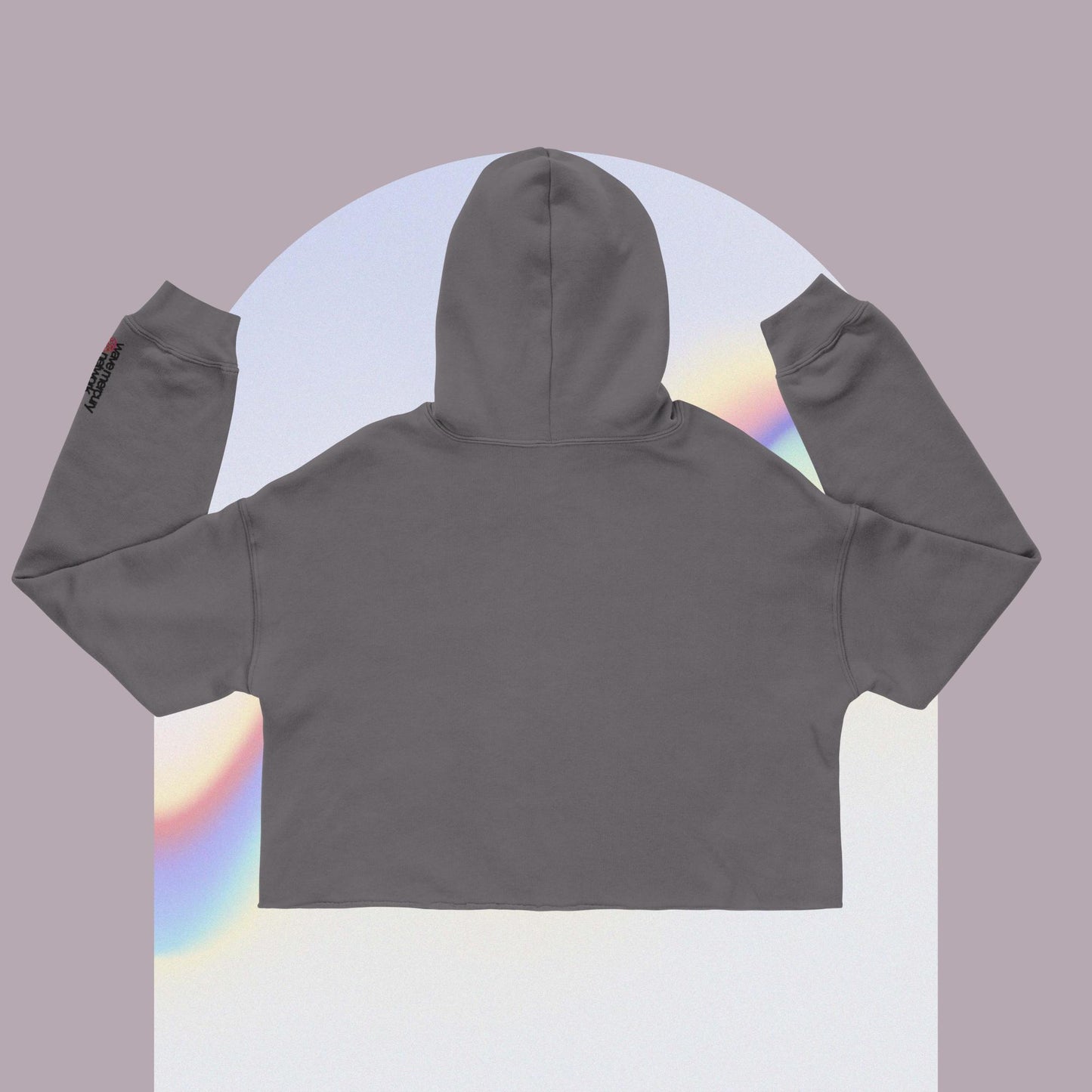 Very Demure, Very Mindful, Very Spooky Crop Hoodie